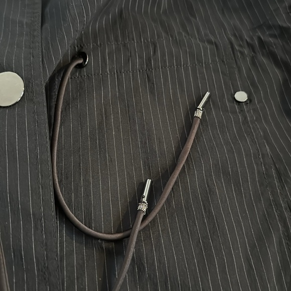 Lafayette 148 Jacket Womens Sander Stripe Porsha Black Pinstriped stripe $598 M - Picture 5 of 6